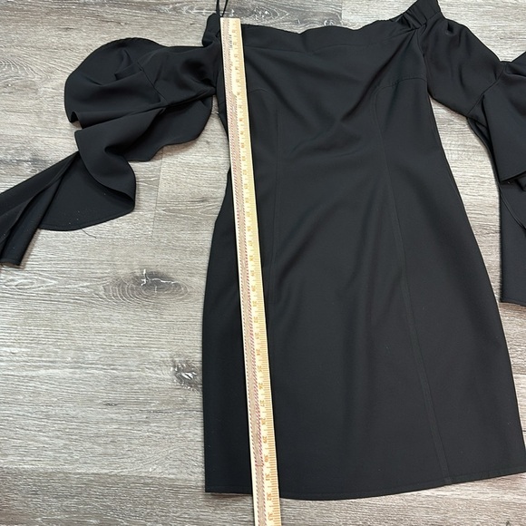 GRACIA Black Off-Shoulder Ruffle Sleeve Dress – Size Small (NWT) - Picture 10 of 11